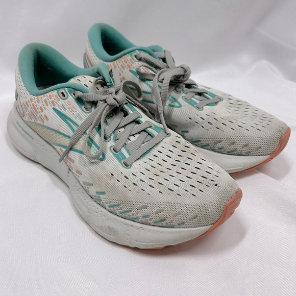 Brooks Shoes - Brooks | Glycerin 20 Running Tennis Shoes White Teal Lace Up Women’s Size 7